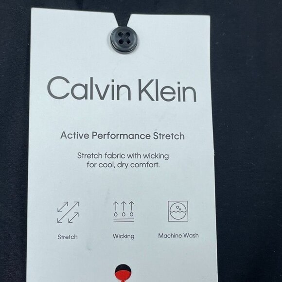 Calvin Klein Active Performance Stretch Dress Shirt Black M Regular Fit a1140 - Picture 4 of 9